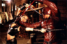 Jennifer Garner as Elektra and Ben Affleck as Daredevil in 20th Century Fox's Daredevil - 2003 