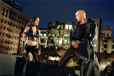 Jennifer Garner as Elektra and Colin Farrell as Bullseye in 20th Century Fox's Daredevil - 2003 